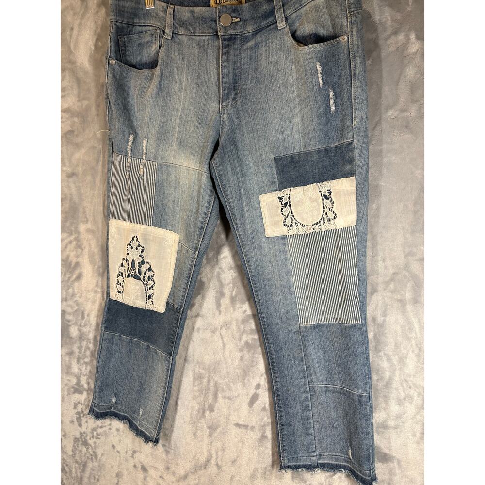 Democracy Ab Solution Cropped Patchwork Straight … - image 3